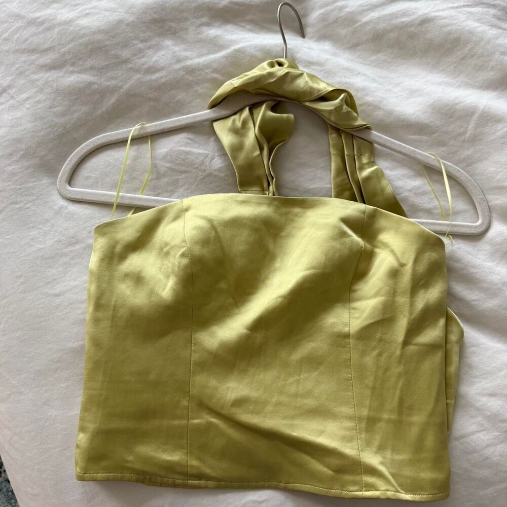 Reformation Women's Green and Yellow Vest - Picture 7 of 8